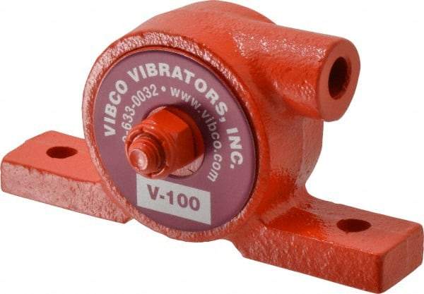 Vibco - 55 Lb. Force, 6 Cubic Feet per Minute, 24,000 RPM, 75 Decibel, Pneumatic Vibrator - 3-7/8" Long x 3/4" Wide x 2" High, 1/8 Port Inlet, 1/8 Port Outlet - Eagle Tool & Supply