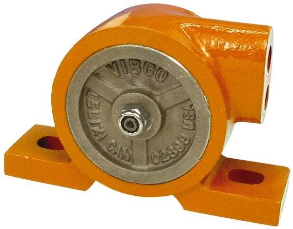 Vibco - 650 Lb. Force, 17 Cubic Feet per Minute, 10,000 RPM, 78 Decibel, Pneumatic Vibrator - 5-9/16" Long x 1-1/2" Wide x 4-3/4" High, 3/8 Port Inlet, 3/8 Port Outlet - Eagle Tool & Supply