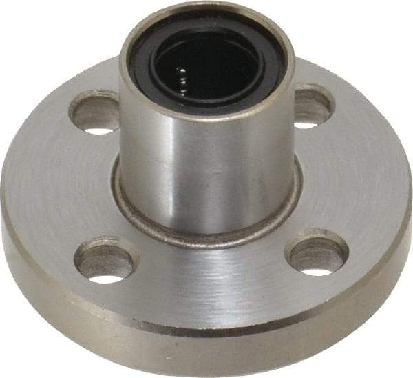 Value Collection - 3/8" ID, Round Flanged Single Linear Bearing - 5/8" OD - Eagle Tool & Supply