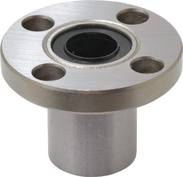 Value Collection - 1/2" ID, Round Flanged Single Linear Bearing - 7/8" OD - Eagle Tool & Supply