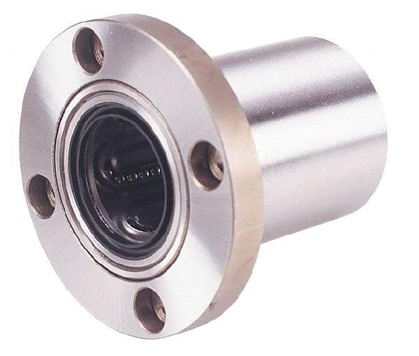 Value Collection - 3/4" ID, Round Flanged Double Linear Bearing - 1-1/4" OD - Eagle Tool & Supply