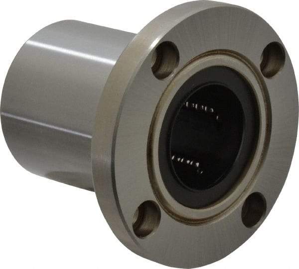 Value Collection - 1-1/4" ID, Round Flanged Single Linear Bearing - 2" OD - Eagle Tool & Supply