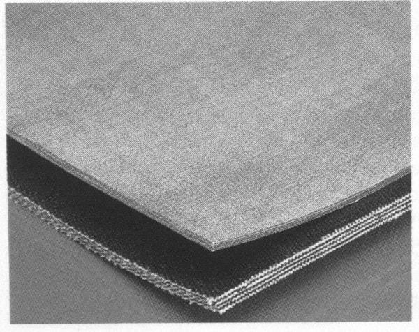 Made in USA - 12" Wide, Friction Surface Conveyor Belt - Nitrile, Brown, 3-Ply, No. 20032700-12 - Eagle Tool & Supply