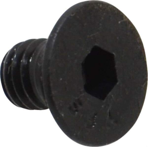 Value Collection - #10-32 UNF Hex Socket Drive, 82° Flat Screw - Alloy Steel, Black Oxide Finish, Fully Threaded, 5/16" OAL - Eagle Tool & Supply