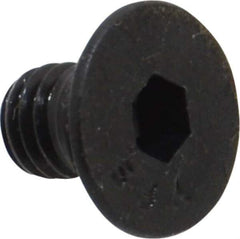 Value Collection - #10-32 UNF Hex Socket Drive, 82° Flat Screw - Alloy Steel, Black Oxide Finish, Fully Threaded, 5/16" OAL - Eagle Tool & Supply