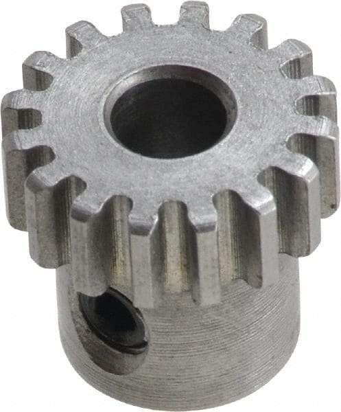 Boston Gear - 5 Pitch, 4" Pitch Diam, 20 Tooth Spur Gear - 1-3/4" Face Width, 1-1/16" Bore Diam, 3.38" Hub Diam, 14.5° Pressure Angle, Steel - Eagle Tool & Supply