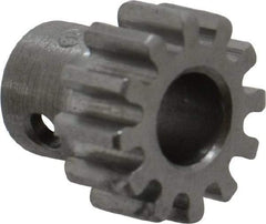 Boston Gear - 24 Pitch, 1/2" Pitch Diam, 12 Tooth Spur Gear - 1/4" Face Width, 1/4" Bore Diam, 0.36" Hub Diam, 14.5° Pressure Angle, Steel - Eagle Tool & Supply