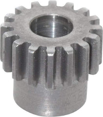 Boston Gear - 20 Pitch, 0.8" Pitch Diam, 16 Tooth Spur Gear - 3/8" Face Width, 3/8" Bore Diam, 0.66" Hub Diam, 14.5° Pressure Angle, Steel - Eagle Tool & Supply