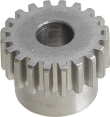 Boston Gear - 20 Pitch, 1" Pitch Diam, 20 Tooth Spur Gear - 3/8" Face Width, 3/8" Bore Diam, 0.84" Hub Diam, 14.5° Pressure Angle, Steel - Eagle Tool & Supply