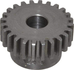 Boston Gear - 20 Pitch, 1.2" Pitch Diam, 24 Tooth Spur Gear - 3/8" Face Width, 3/8" Bore Diam, 0.92" Hub Diam, 14.5° Pressure Angle, Steel - Eagle Tool & Supply