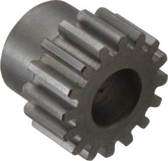 Boston Gear - 16 Pitch, 1" Pitch Diam, 16 Tooth Spur Gear - 1/2" Face Width, 1/2" Bore Diam, 0.81" Hub Diam, 14.5° Pressure Angle, Steel - Eagle Tool & Supply