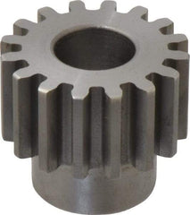 Boston Gear - 12 Pitch, 1.333" Pitch Diam, 16 Tooth Spur Gear - 3/4" Face Width, 5/8" Bore Diam, 0.99" Hub Diam, 14.5° Pressure Angle, Steel - Eagle Tool & Supply