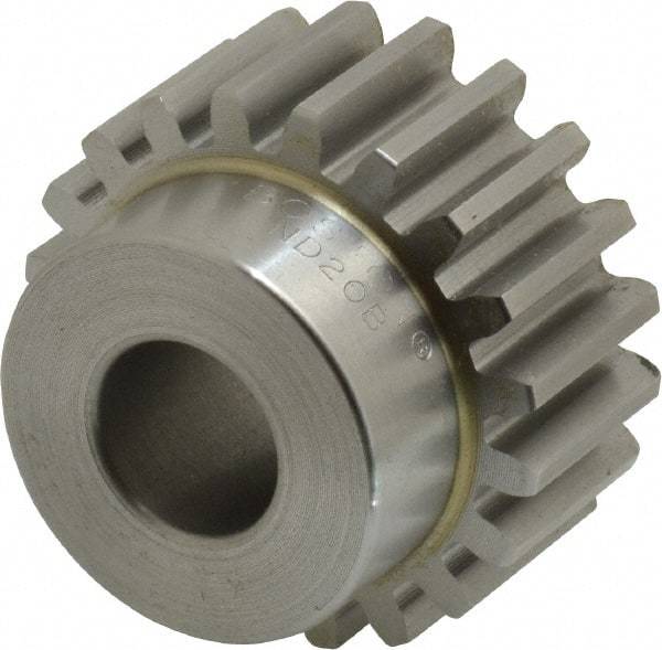 Boston Gear - 12 Pitch, 1.667" Pitch Diam, 20 Tooth Spur Gear - 3/4" Face Width, 5/8" Bore Diam, 1.32" Hub Diam, 14.5° Pressure Angle, Steel - Eagle Tool & Supply