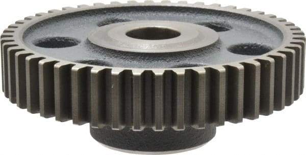 Boston Gear - 12 Pitch, 4" Pitch Diam, 48 Tooth Spur Gear - 3/4" Face Width, 3/4" Bore Diam, 1-3/4" Hub Diam, 14.5° Pressure Angle, Steel - Eagle Tool & Supply