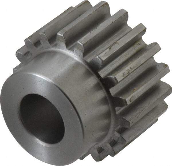 Boston Gear - 10 Pitch, 1.8" Pitch Diam, 18 Tooth Spur Gear - 1" Face Width, 3/4" Bore Diam, 1.42" Hub Diam, 14.5° Pressure Angle, Steel - Eagle Tool & Supply