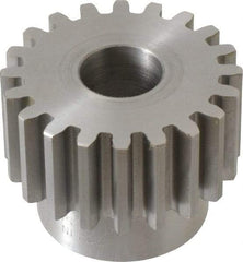 Boston Gear - 10 Pitch, 2" Pitch Diam, 20 Tooth Spur Gear - 1" Face Width, 3/4" Bore Diam, 1.62" Hub Diam, 14.5° Pressure Angle, Steel - Eagle Tool & Supply