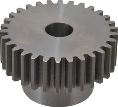 Boston Gear - 10 Pitch, 3" Pitch Diam, 30 Tooth Spur Gear - 1" Face Width, 3/4" Bore Diam, 2.02" Hub Diam, 14.5° Pressure Angle, Steel - Eagle Tool & Supply