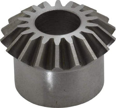 Boston Gear - 12 Pitch, 1-1/2" Pitch Diam, 18 Tooth Miter Gear - 0.33" Face Width, 5/8" Bore Diam, 1-1/4" Hub Diam, 20° Pressure Angle, Steel - Eagle Tool & Supply