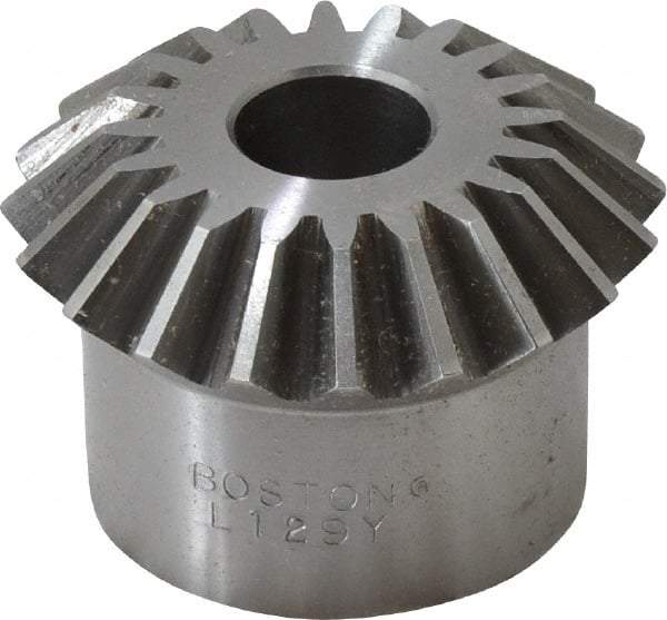 Boston Gear - 10 Pitch, 2" Pitch Diam, 20 Tooth Miter Gear - 0.45" Face Width, 5/8" Bore Diam, 1.62" Hub Diam, 20° Pressure Angle, Steel - Eagle Tool & Supply