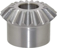 Boston Gear - 10 Pitch, 2" Pitch Diam, 20 Tooth Miter Gear - 0.45" Face Width, 3/4" Bore Diam, 1.62" Hub Diam, 20° Pressure Angle, Steel - Eagle Tool & Supply