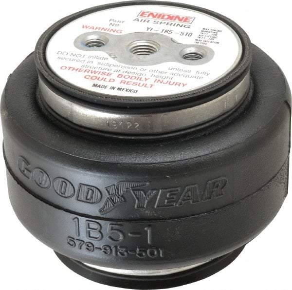 Value Collection - 100 psi Actuation: 530 Lb Ext, 1,620 Lb Compr, 3/8-16 & 3/8-16, 3" Stroke Len, Bellow Single Convolute Air Spring - 4.8" Extended Height, 1.8" Compressed Height, 6" Max OD at 100 psi, 195 to 1,560 Lb Capacity - Eagle Tool & Supply