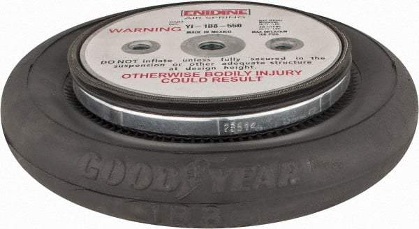 Value Collection - 100 psi Actuation: 815 Lb Ext, 3,650 Lb Compr, 3/8-16 & 3/8-16, 3.8" Stroke Len, Bellow Single Convolute Air Spring - 5.6" Extended Height, 1.8" Compressed Height, 8.7" Max OD at 100 psi, 330 to 2,965 Lb Capacity - Eagle Tool & Supply