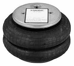 Value Collection - 100 psi Actuation: 595 Lb Ext, 2,865 Lb Compr, 3/8-16 & 3/8-16, 4-1/2" Stroke Len, Bellow Double Convolute Air Spring - 7.7" Extended Height, 3.2" Compressed Height, 6-1/2" Max OD at 100 psi, 215 to 2,025 Lb Capacity - Eagle Tool & Supply