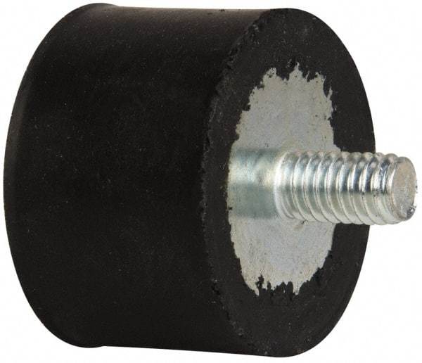 Tech Products - 95 Lb Capacity, 5/16-18 Plate/Stud Vibration Isolator - 1-1/2" Diam, 1" High - Eagle Tool & Supply