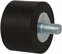 Tech Products - 135 Lb Capacity, 5/16-18 Plate/Stud Vibration Isolator - 1-1/2" Diam, 1" High - Eagle Tool & Supply