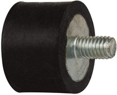Tech Products - 95 Lb Capacity, 3/8-16 Plate/Stud Vibration Isolator - 1-1/2" Diam, 1" High - Eagle Tool & Supply