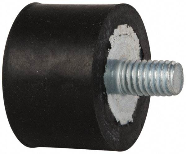 Tech Products - 185 Lb Capacity, 3/8-16 Plate/Stud Vibration Isolator - 1-1/2" Diam, 1" High - Eagle Tool & Supply