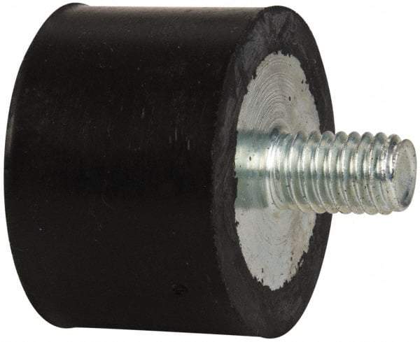 Tech Products - 270 Lb Capacity, 3/8-16 Plate/Stud Vibration Isolator - 1-1/2" Diam, 1" High - Eagle Tool & Supply