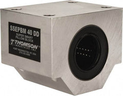 Thomson Industries - 40mm Inside Diam, 13,700 Lbs. Dynamic Capacity, Closed Single Pillow Block Linear Bearing - 91mm Overall Height x 108mm Overall Width, 58mm Btw Mount Hole Centers - Eagle Tool & Supply