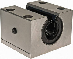 Thomson Industries - 30mm Inside Diam, 8,300 Lbs. Dynamic Capacity, Open Single Pillow Block Linear Bearing - 60mm Overall Height x 87" Overall Width, 45mm Btw Mount Hole Centers - Eagle Tool & Supply