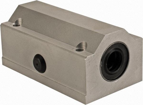 Thomson Industries - 12mm Inside Diam, 1,060 Lbs. Dynamic Capacity, Closed Twin Pillow Block Linear Bearing - 35mm Overall Height x 43mm Overall Width - Eagle Tool & Supply