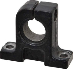 Thomson Industries - 16mm Diam, Malleable Iron Alloy Shaft Support - Plain Shafting - Eagle Tool & Supply