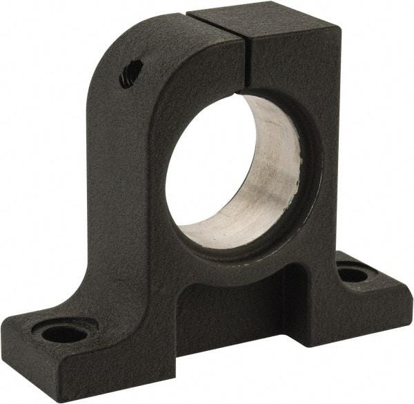 Thomson Industries - 40mm Diam, Malleable Iron Alloy Shaft Support - Plain Shafting - Eagle Tool & Supply