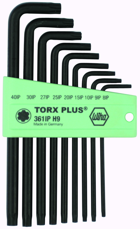 9 Piece - IP8; IP9; IP10; IP15; IP20; IP25; IP27; IP30; IP40 - TorxPlus L-Key Long Arm Set - Eagle Tool & Supply