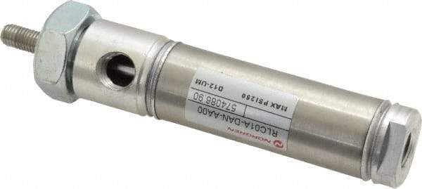 Norgren - 1" Stroke x 3/4" Bore Double Acting Air Cylinder - 1/8 Port, 1/4-28 Rod Thread - Eagle Tool & Supply