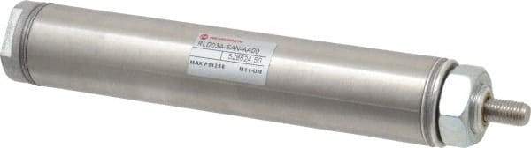 Norgren - 3" Stroke x 1-1/16" Bore Single Acting Air Cylinder - 1/8 Port, 5/16-24 Rod Thread - Eagle Tool & Supply