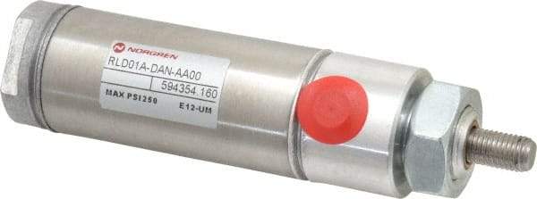 Norgren - 1" Stroke x 1-1/16" Bore Double Acting Air Cylinder - 1/8 Port, 5/16-24 Rod Thread - Eagle Tool & Supply