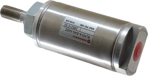 Norgren - 1" Stroke x 1-1/2" Bore Single Acting Air Cylinder - 1/8 Port, 7/16-20 Rod Thread - Eagle Tool & Supply