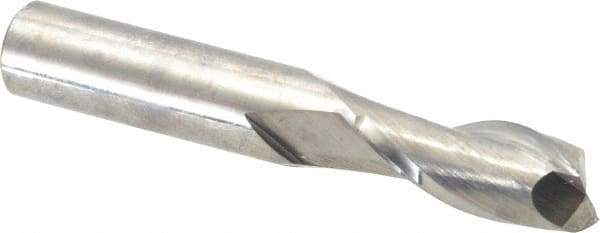 Niagara Cutter - 7/16", 1" LOC, 7/16" Shank Diam, 2-3/4" OAL, 2 Flute, Solid Carbide Square End Mill - Single End, Uncoated, Spiral Flute, 30° Helix, Centercutting, Right Hand Cut, Right Hand Flute, Series C230 - Eagle Tool & Supply