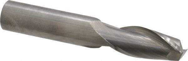 Niagara Cutter - 1/2", 1" LOC, 1/2" Shank Diam, 3" OAL, 2 Flute, Solid Carbide Square End Mill - Single End, Uncoated, Spiral Flute, 30° Helix, Centercutting, Right Hand Cut, Right Hand Flute, Series C230 - Eagle Tool & Supply