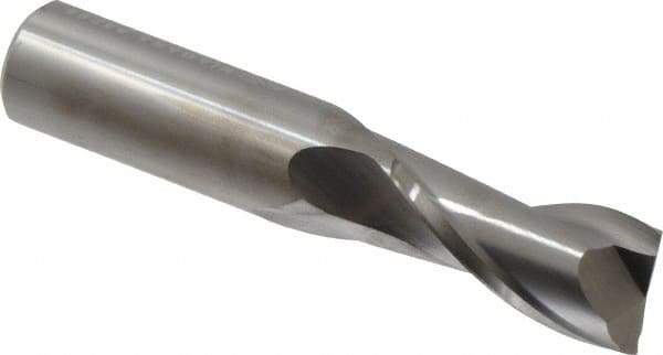 Niagara Cutter - 3/4", 1-1/2" LOC, 3/4" Shank Diam, 4" OAL, 2 Flute, Solid Carbide Square End Mill - Single End, Uncoated, Spiral Flute, 30° Helix, Centercutting, Right Hand Cut, Right Hand Flute, Series C230 - Eagle Tool & Supply