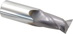 Niagara Cutter - 1", 1-1/2" LOC, 1" Shank Diam, 4" OAL, 2 Flute, Solid Carbide Square End Mill - Single End, TiAlN Finish, Spiral Flute, 30° Helix, Centercutting, Right Hand Cut, Right Hand Flute, Series C230 - Eagle Tool & Supply