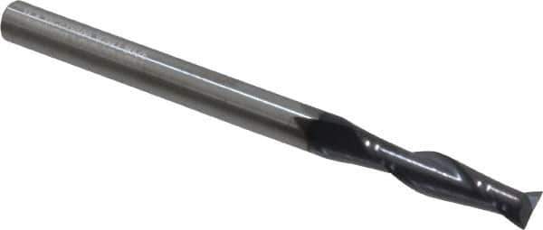 Niagara Cutter - 3/16", 3/4" LOC, 3/16" Shank Diam, 2-1/2" OAL, 2 Flute, Solid Carbide Square End Mill - Single End, TiAlN Finish, Spiral Flute, 30° Helix, Centercutting, Right Hand Cut, Right Hand Flute, Series C230 - Eagle Tool & Supply