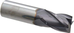 Niagara Cutter - 1", 1-1/2" LOC, 1" Shank Diam, 4" OAL, 4 Flute, Solid Carbide Square End Mill - Single End, TiAlN Finish, Spiral Flute, 30° Helix, Centercutting, Right Hand Cut, Right Hand Flute, Series C430 - Eagle Tool & Supply