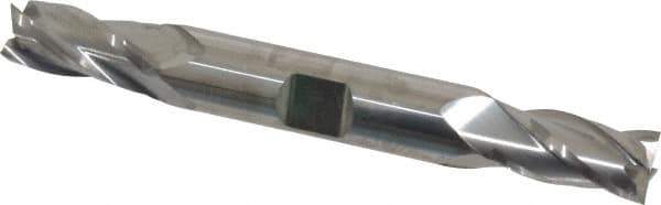 Niagara Cutter - 7/16", 7/8" LOC, 1/2" Shank Diam, 4" OAL, 4 Flute, Solid Carbide Square End Mill - Double End, Uncoated, Spiral Flute, 30° Helix, Centercutting, Right Hand Cut, Right Hand Flute, Series CD430 - Eagle Tool & Supply
