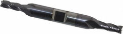 Niagara Cutter - 7/32", 9/16" LOC, 3/8" Shank Diam, 3-3/8" OAL, 4 Flute, Solid Carbide Square End Mill - Double End, TiAlN Finish, Spiral Flute, 30° Helix, Centercutting, Right Hand Cut, Right Hand Flute, Series CD430 - Eagle Tool & Supply